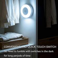 1PC Touch Sensitive Night Light, Magnetic Adjustable Dimming Ice Hockey Light, USB Rechargeable Compact Light Fixture, Adjustable Light Brightness, Suitable For Use In Bedrooms, Wardrobes, Kitchens, Corridors, Cabinets, Bedside, Desktops Or Ceilings - Touch Night Light - View 8