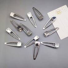 Japanese & Korean Sci-Fi Minimalist Alloy Hair Clip, Brushed Hollow Metal Alligator Hair Clip, Versatile Side Clip - Silver - View 7