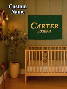 Personalized Canvas Name Banner, Customizable With Your Name, Room Decor Hanging Cloth, Fabric Letter, Letter Room Decor Sign, Birthday Party Banner, Christmas Party Decoration - Multicolor - View 2