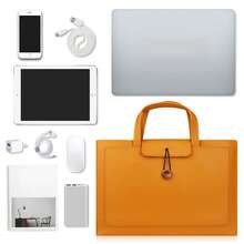 14 Inch Laptop Bag, Unisex, Large Capacity Inner Pocket, Business Briefcase FK7X - View 2