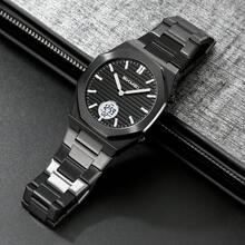 Skmei 2703 Luxury Men Digital Watch Stainless Steel Band EL Light Double Display In Stock Business Watch Supplier - Black - View 5