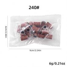 Nail Sanding Ring 80#/120#/150#/180#/240# Grit Sanding Sleeve, Suitable For Nail Drill Mandrel, Nail And Foot Care Grinding Accessory - Multicolor - View 13