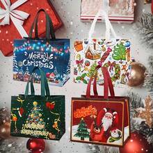 1/16/32pcs Christmas Gift Bags Set, Handle Design, Made Of Reusable Non-Woven Fabric, Suitable For New Year And Christmas Decoration, Ideal Choice For Holiday Gifting - A - View 4