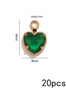 20Pcs Heart Rhinestone Charms,304 Stainless Steel Multicolor Rhinestone Pendants,Charms For Jewelry Making,Diy Necklace Bracelet Making Supplies - Rhinestone Pendant - View 22