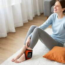 Portable Heated Vibrating Foot Massager Ankle Joint Protection Heating Band USB Rechargeable Wireless Ankle Massager With Heating Function Ankle Heating Guard Warm Sleeve Suitable For Sole - Single Pack - View 5