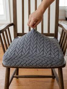 Non-Slip Chair Cover, Soft Plaid Pattern, Elastic Chair Cover, Suitable For Office And Home Chairs, Beautiful High Elasticity Soft, Replaceable Old Surface, Protect Chair, Home Aesthetics, Christmas Home Decor, Chair Cover, Chair Cushion - Multicolor - View 11