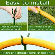 10PCS Plastic Garden Hose Holder Multipurpose Stable Plant Protection Holder Decorative Spike Hose Guide Plant Irrigation - A - View 8