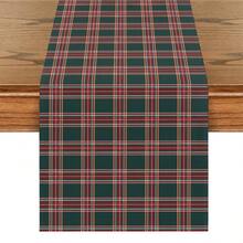 1pc,Classic Scottish Plaid Element Design,Christmas Decoration,Christmas Table Runner,Christmas Tablecloth,Christmas Long Tablecloth,Faux Linen Polyester Material,Gift,Protective Cover,Rectangular Tablecloth,Washable,Suitable For Home Dinner,Coffee Table,Kitchen And Dining Room Decoration,Dining Table Decoration Party And Scene Decoration,Home Decor,Outdoor Patio Table Runner Decoration,Entrance Decoration,Fireplace Cloth Decoration - Multicolor - View 12