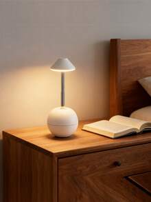 1pc Multicolor Solid Color Cup Shaped Modern Telescopic Height Adjustable Remote Control RGB Table Lamp, Dimmable Timer Ambient Night Light, Suitable For Bedroom Study Office Home Decor, Popular Indoor Desktop Lighting - Multicolor - View 6