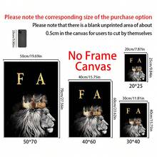 3pcs Modern Abstract Lion Family Inspirational Quote Canvas Wall Art, Suitable For Living Room Decor, Room Home Decor Aesthetic Canvas Wall Art Poster, Optional Frame, Bedroom Wall Decoration Ornament - Multicolor - View 4