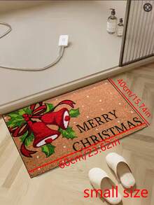1pc Funny Christmas Red Jingle Bell Pattern Welcome Doormat, Harvest Season Pattern Minimalist Style Short Plush Quick Dry Non-Slip Machine Washable Entryway Mat, Suitable For Kitchen, Bathroom, Dining Room, Hallway, Party, Holiday, All Seasons, Yard Home, Christmas Theme, Party Supplies - Burnt Orange - View 14