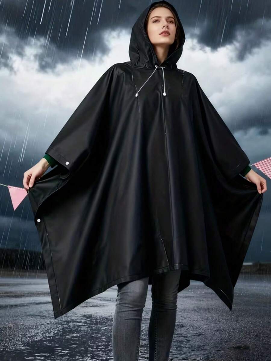 A EVA Raincoat Suitable For Hiking, Multifunctional, Unisex Transparent Raincoat, Backpack Rain Cover, Ideal For Camping And Trekking - Multicolor - View 1