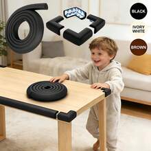 1pc/1set (1pc Anti-Collision Strip + 4pcs Anti-Collision Corners) Quantity Optional Baby Safety Edge Guard Suitable For Coffee Table And Desk - Multicolor - View 1