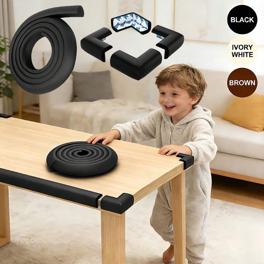 1pc/1set (1pc Anti-Collision Strip + 4pcs Anti-Collision Corners) Quantity Optional Baby Safety Edge Guard Suitable For Coffee Table And Desk - Multicolor - View 1
