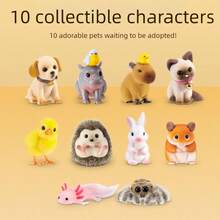 SANRIO Tiny Pets Sweetheart Mini Pet Blind Box, Multiple Cute Animal Figurines, Mini Hamster And Cat Collectibles, Surprise Gift For Collectors - Multicolor - View 4