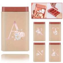 Gold Letter Print Portable Pill Box, Multi-Compartment Sealed Medicine Storage Box, Compact Daily Pill Container, Suitable For Travel And Daily Use - Multicolor - View 2
