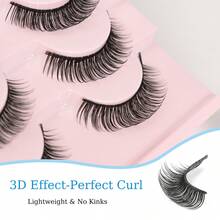 10 Pairs Natural False Eyelashes, Fluffy And Delicate, Suitable For Daily Use, Realistic Eyelashes, Suitable For Daily Use - Black - View 5