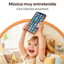 2pcs Kids Educational Toy Phone, Early Learning Play Phone With Music & Multi‑Function Buttons, Clear Sound, Drop‑Resistant & Easy To Clean - Yellow-orange 45 - View 5
