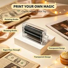 1pc Magic Printing Machine Prop - Amazing Toy - White Paper To Money Novelty Magic Toy Prop Creative Toy - Funny Prank Toy - Halloween Christmas Birthday Gift Party Surprise - Multicolor - View 5