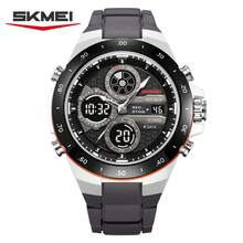 SKMEI 2808 男士多功能奢華運動數位 LED 3 時區計時鬧鐘手錶 塑膠 TPU 錶帶 - 紫色 - 查看 6