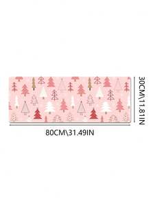Pink Christmas Tree Large Desktop Mouse Pad, Cute Christmas Pine Tree & Snowflake Pattern Non-Slip Rubber Keyboard Desk Mat, Suitable For Office Home Desktop Decoration - View 12