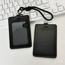 Ins Heart Double Layer Leather Card Holder, ID Badge Holder, Tesla Access Card, Campus, Fan, Bus, Meal Card, Photo, Work Badge, Card Sleeve, Card Film, Protective Case - A - View 15