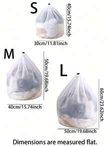1 Set Drawstring Thickened Laundry Bag, Mesh Bra Laundry Bag, Suitable For Plus Size Underwear, Spring, Minimalist Style And Summer Tops - A - View 4
