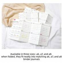 1PC 2027 A6 A7 M5 4-Fold Yearly Calendar Binder Refill, Yearly Summary Area | For Yearly Planning, Habit Tracking & Journal Schedule Organization - 2027 Yearly 4-fold - View 8