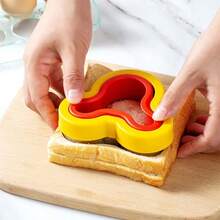 1 pieza Cortador y sellador de sándwich, molde de galletas de acero inoxidable, cortador de pastelería cuadrado, perfecto para decoración de cajas de almuerzo, herramientas de horneado, utensilios de cocina, accesorios de cocina - Multicolor - Ver 16