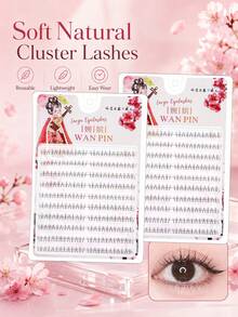WANPIN WAN PIN Zhaojun 10-Row Natural Lower Eyelashes, 6mm B-Curl Fine Cluster False Eyelashes, Lightweight Soft And Slender, Creating Defined Single Lash Look, Seamless Comfortable Fit, Suitable For Daily Natural Eye Makeup - C - View 5