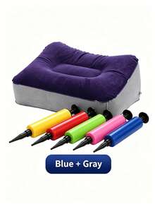 Portable Automatic Inflatable Leisure Chair, Foldable And Compact For Easy Carrying. Skin-Friendly Flocked Surface Material, Soft And Comfortable Seating, Supports Quick Inflation And Deflation. Suitable For Camping, Picnic, Beach Relaxation, Outdoor Fishing, Yard Leisure And Other Scenarios. Folds And Stores Without Taking Up Space When Not In Use, A Lightweight Chair For Outdoor Relaxation And Rest, Also Suitable For Temporary Indoor Use. - Multi-color - View 7
