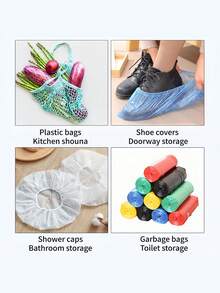 Hanging Plastic Bag Storage Rack Organizer Convenient Garbage Bag Storage Bag Mesh Plastic Bag Holder For Ourdoor Camping Behind Door Storage Kitchen Storage Storage Organizer Home Kitchen Decor Kitchen Essentials Bathroom Kitchen Accessories - Multicolor - View 8