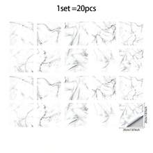 10/20pcs Modern Marble Pattern Self-Adhesive Wall Stickers, Waterproof Oil-Proof Removable Wallpaper, Suitable For Home Kitchen, Bathroom, Living Room, Bedroom Decoration, Wall, Countertop, Desktop, Cabinet Surface - Multicolor - View 15