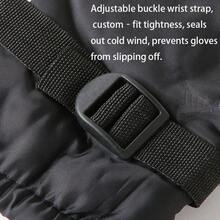 1 Pair Winter Warm Gloves, Thermal Lined & Thickened, Cold-Proof & Warm, Unisex, Suitable For Outdoor Cycling, Skiing - Multicolor - View 9