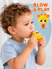 Giraffe Suction Cup Activity Toy, Suitable For Toddlers, Colorful Button Game And Rotating Desktop Toy, Multiple Colors, Baby Halloween, Baby Sensory Toy, Hand Rattle, Hand Drum & Mini Trumpet, Suitable As Birthday Or Christmas Gift For Newborns And Infants - Multicolor - View 3