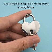 3cm Mini Heart-Shaped Cute Compact Zinc Alloy Lock, Durable Daily Use Lock For Bags, Backpacks, Drawers, Notebooks, Decorative Lock, Heart-Shaped Mini Padlock Suitable For Pencil Cases, Diaries, Handbags, Jewelry Boxes, Storage Bags - Multiple Styles - View 10