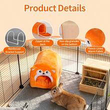 ITANDME Winter Guinea Pig Hideout, Animal-Shaped Rabbit Hideaway, Non-Slip Base & Removable Pad, Easy To Assemble And Disassemble With Zipper & Machine Washable, For Dwarf Rabbits, Guinea Pigs, Ferrets, Chinchillas, Hedgehogs, And Other Small Animals - View 5
