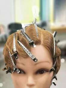 10pcs/20pcs/30pcs/50pcs Root Volumizing Makeup Styling Hair Clips,Side Bangs Seamless High Crown Positioning Alligator Hair - Gold - View 6