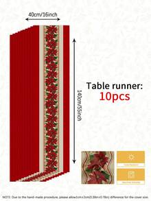 1 buah, Desain Elemen Poinsettia, Dekorasi Natal, Taplak Meja Panjang Natal, Taplak Meja Panjang Natal, Bahan Poliester Linen Imitasi, Hadiah, Penutup Pelindung, Taplak Meja Persegi Panjang, Dapat Dicuci, Cocok Untuk Makan Malam di Rumah, Meja Kopi, Dekorasi Dapur dan Ruang Makan, Dekorasi Meja Makan, Dekorasi Pesta dan Acara, Dekorasi Rumah, Dekorasi Taplak Meja Teras Luar Ruangan, Dekorasi Pintu Masuk, Dekorasi Kain Perapian - Merah - View 15