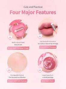Dasique Heart Velvet Balm 2-In-1 Lip & Blush – Matte Souffle Texture, Highly Pigmented Color, Built-In Blender For Soft-Focus Finish, Long-Lasting Multi-Use Cream, K-Beauty Makeup Essential For Daily Wear & Gifting - #05 Pumkin Puree - View 9