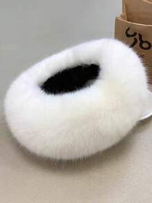 Winter Fluffy Open Top Hat Faux Fox Fur Hat Band Thickened Warm Faux Fur Brimless Hat - Multicolor - View 14