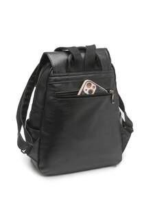 Premium Women's Backpack, Large Capacity, Fashionable And Versatile School Bag. Spacious Storage With Rational Compartments, Easily Accommodates Laptop And Daily Essentials. Elastic Side Pockets For Water Bottle And Umbrella, Highly Practical. Perfect For Commuting, Weekend Trips, And Students. - Multicolor - View 10