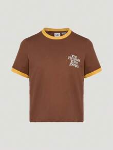 Adidas Originals Women's OG W TEE SS 2 Short Sleeve Knit Collarless T-Shirt TK3061 - Cocoa - View 3