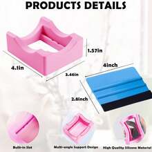 1pc Silicone Cup Holder With Built-In Card Slot, DIY Tumbler Handmade Stand, Suitable For Water Cup Crafting, Vinyl Sticker Decoration, Heat Transfer Printing, Silicone Cup Rack, Compatible With Stanley Tumblers, Coffee Cups, Glass Cups, Water Bottles, Cans, Scratch-Resistant, Multi-Size Applicable, Reusable, Rotary Cup Machine Accessory - Multicolor - View 3