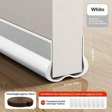 1pc Door Bottom Seal Strip, Drill-Free Door Draft Stopper, Soundproof Insect & Dust Proof Door Bottom Sealing Strip - Multicolor - View 7