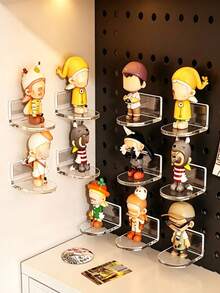 Wall-Mounted Figure Display Shelf, No-Drill Design, Doll Storage Box, Acrylic Wall Decor Storage Rack, Figure Display Box, Suitable For Figure Standees, Figurines And Cute Beads Storage Box, Space-Saving Home Decor Storage Rack - Multicolor - View 4
