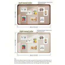1 buah Papan Buletin Felt Cokelat Tua/Cokelat Muda, Panel Dinding Bingkai Foto yang Dapat Digunakan Kembali, Papan Latar Belakang Felt untuk Dekorasi Rumah dan Kantor - 40*60㎝ - View 4