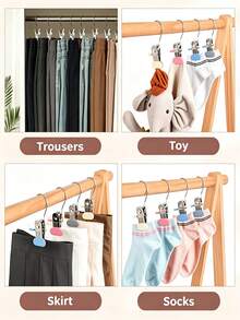 20/10/1pc Iron Boot Hook Clip, Multi-Functional Hanging Clip, Suitable For Pants, Towels, Hats, Non-Closet Storage, Convenient To Use And Versatile - Multicolor - View 8