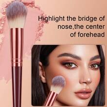 22pcs And 1pc Gift Makeup Brushes Set, Soft Dense Cosmetic Brushes For Foundation Powder Blush Eyeshadow Concealer Contour Highlight, Complete Face & Eye Makeup Brush Kit, Handles For Makeup Beginners And Daily & Party Makeup Application - Multicolor - View 4
