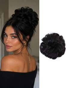 Loose Messy Bun Wig, Natural Curly Hair Wig, Suitable For Daily Wear - Multicolor - View 12